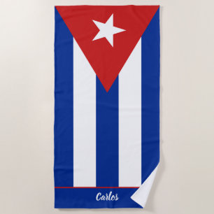 Cuban Flag Beach Towel