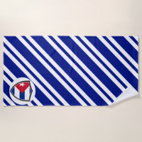 Cuban flag beach towel