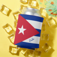 Cuban Flag can cooler & Cuba party /sports