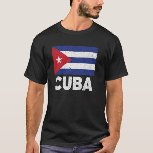 Cuban Flag Cuba Cubano Cubana Vintage Distressed B T-Shirt
