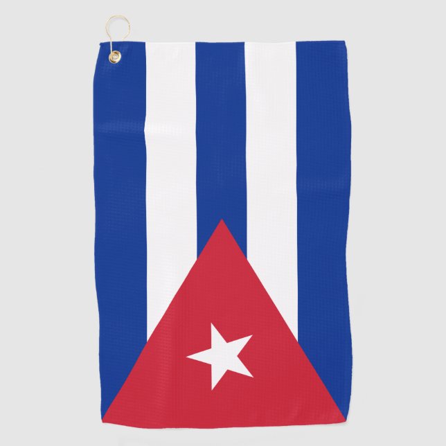 Cuban Flag & Cuba golf /sports Golf Havana Golf Towel (Front)