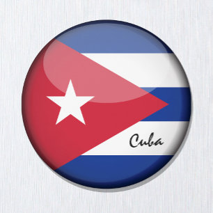 Cuban flag & Cuba - travel/sports fans Magnet