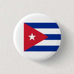 Cuban Flag, Flag of Cuba 1 Inch Round Button