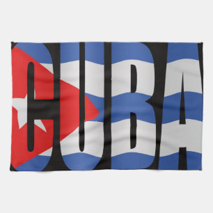 Cuban flag kitchen towel