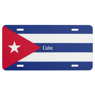 Cuban Flag License Plate