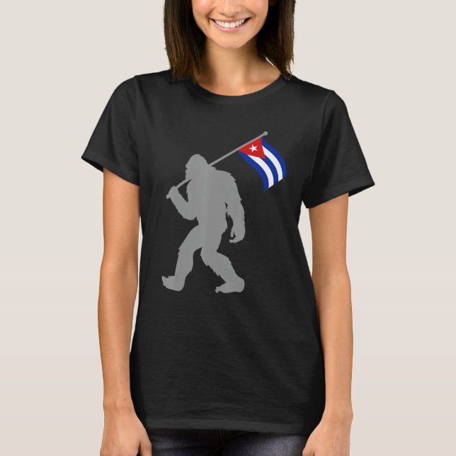 Cuban Flag on Cuba Flag T-Shirt (Front)