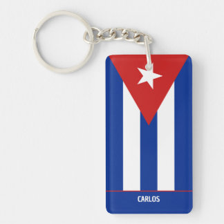 Cuban Flag Patriotic Souvenir Keychain