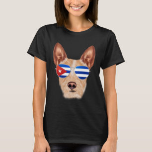 Cuban Flag Portuguese Podengo Pequeno Dog Cuba Poc T-Shirt