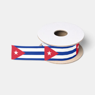 Cuban Flag Ribbon, patriotic Cuba Satin Ribbon
