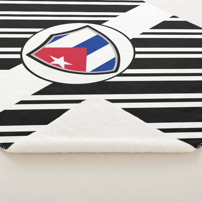 Cuban flag sherpa blanket (3/4)