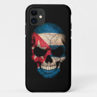 Cuban Flag Skull on Black