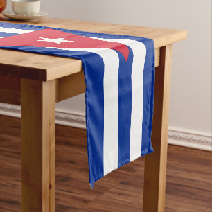 Cuban flag & Sports fan house decor / Cuba Short T Table Runner
