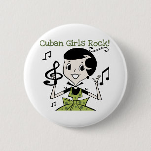 Cuban Girls Rock 2 Inch Round Button