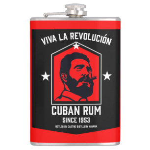 Cuban Libre Rum Drinkers Revolution Hip Flask