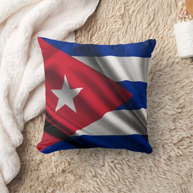 Cuban National Flag Throw Pillow (Blanket)