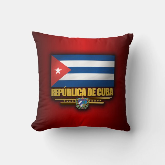 Cuban Pride Throw Pillow (Front)