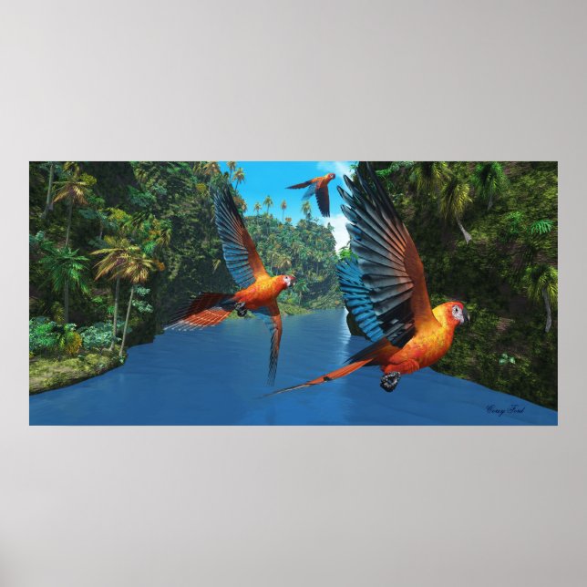 Cuban Red Macaw 2 Print (Front)