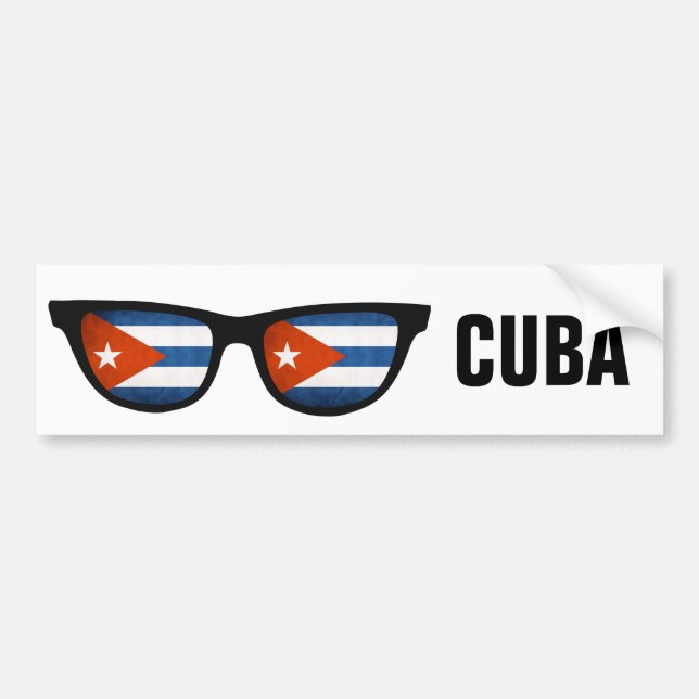 Cuban Shades custom text & colour bumpersticker Bumper Sticker (Front)