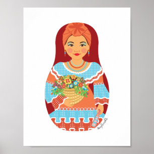 Cuban Sienna Matryoshka Poster