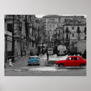 Cuban Street Scene Poster
