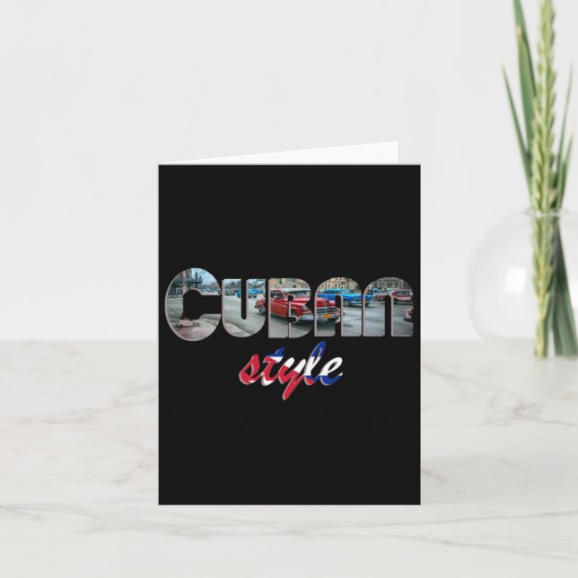 Cuban Style Havana Sticker  Card (Front)