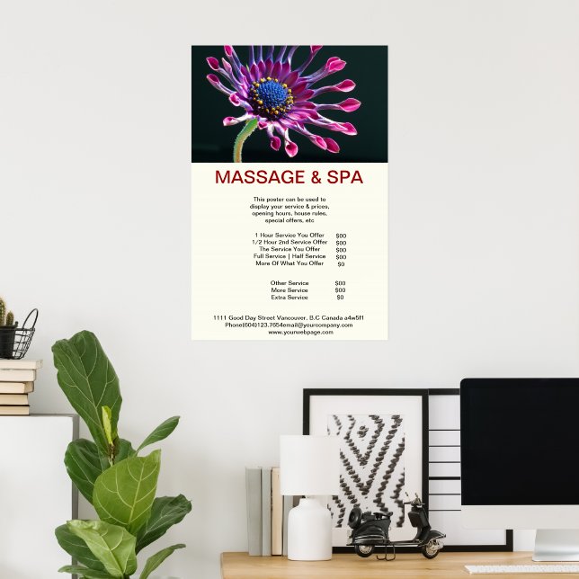 Cubane spider Spa Massage Beauty Salon Poster (Home Office)