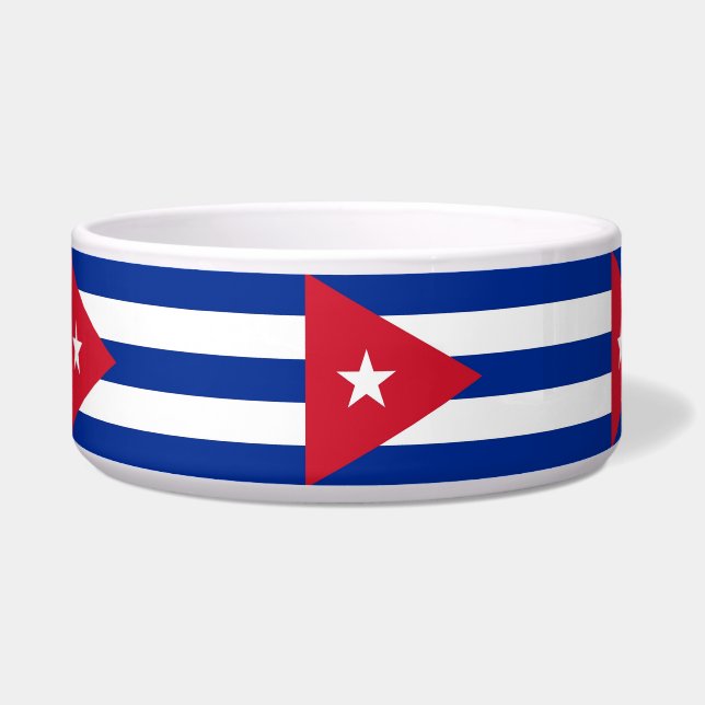 Cubanese Flag Pet Bowl (Left)