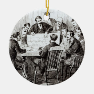 Cubans and Cuban emigres meeting in New York to pl Ceramic Ornament