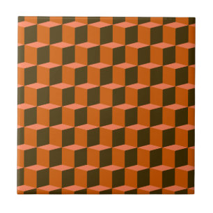 Cube 3 Dimensional 3D Pattern Design Tile