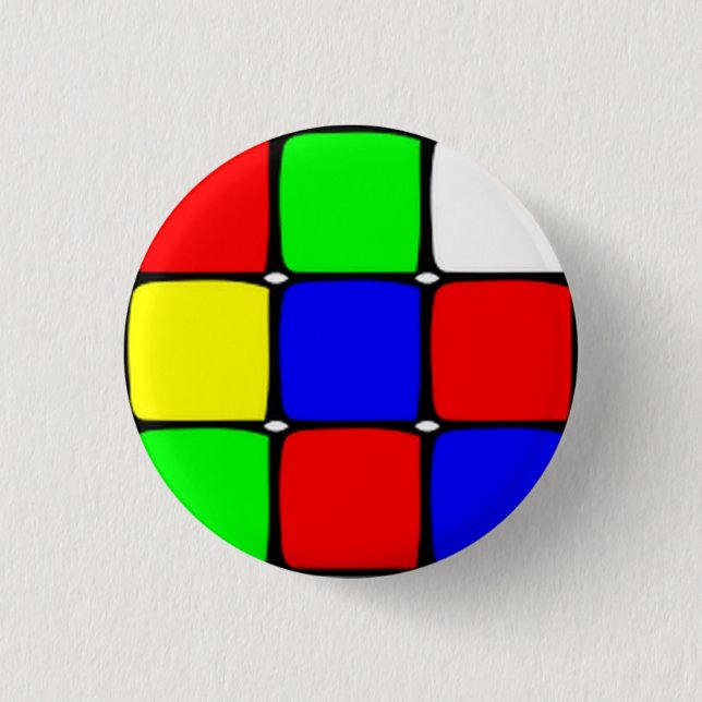 Cube Badge 1 Inch Round Button (Front)