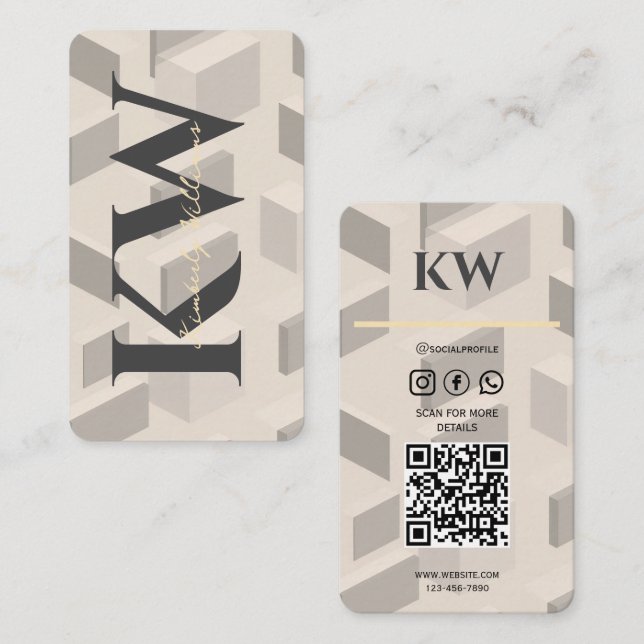 Cube Business Card – Modern & Customizable (Front/Back)