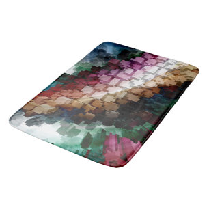 Cube Centric Dark Wind Bath Mat