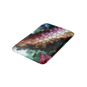 Cube Centric Dark Wind Bath Mat