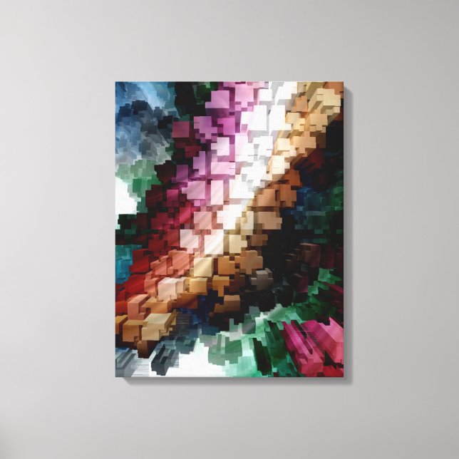 Cube Centric Dark Wind Canvas Print (Front)