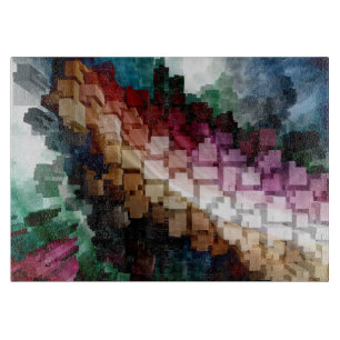 Cube Centric Dark Wind Cutting Board