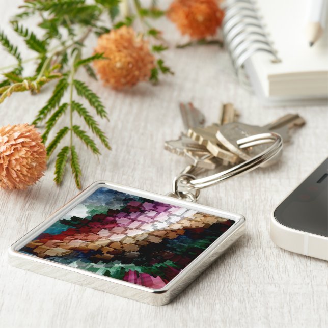 Cube Centric Dark Wind Keychain (Side)