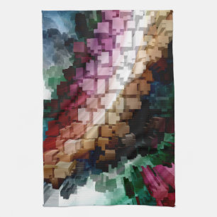 Cube Centric Dark Wind Kitchen Towel