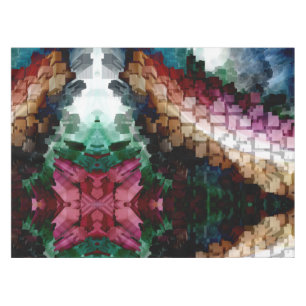 Cube Centric Dark Wind Tablecloth
