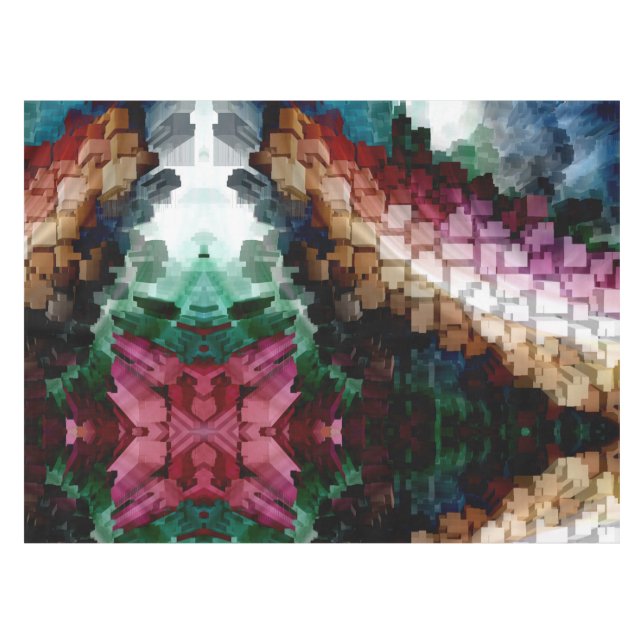 Cube Centric Dark Wind Tablecloth (Front (Horizontal))