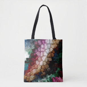 Cube Centric Dark Wind Tote Bag