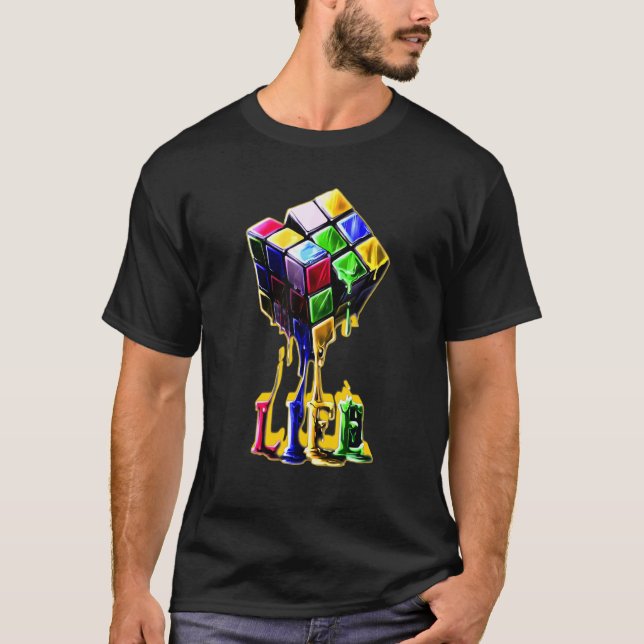 Cube Game Life Hard Bold Cool Present Special Birt T-Shirt (Front)