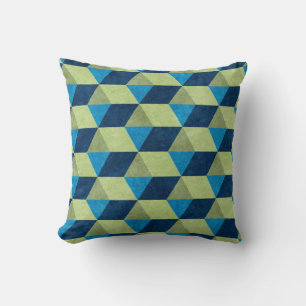 Cube or hexagon throw pillow