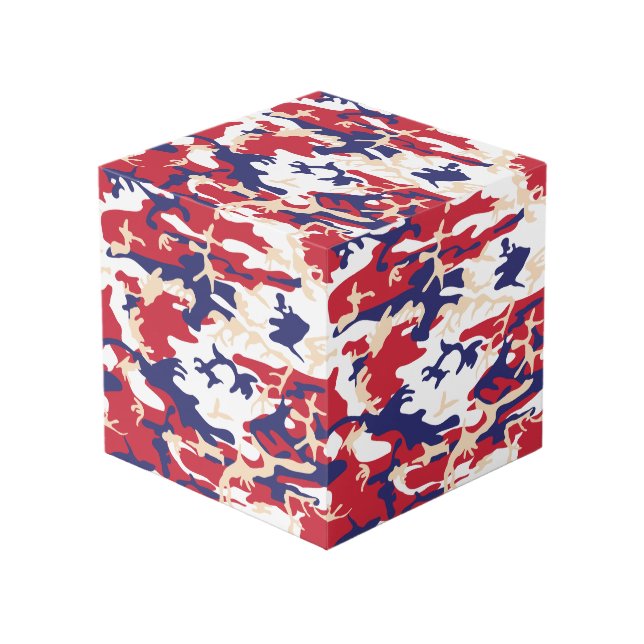 Cube Photo 4th of July, Independence day, Camouflage Beige (Angle devant)