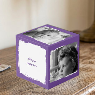 Cube Photo Ajouter 4 images personnaliser les mots photo viol