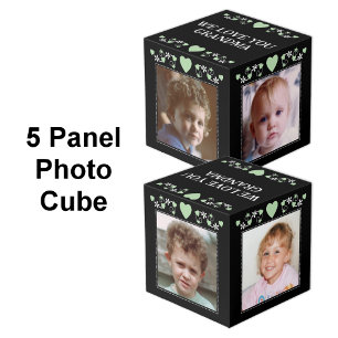 Cube Photo Ajouter 4 images que nous vous aimons grand-mère n