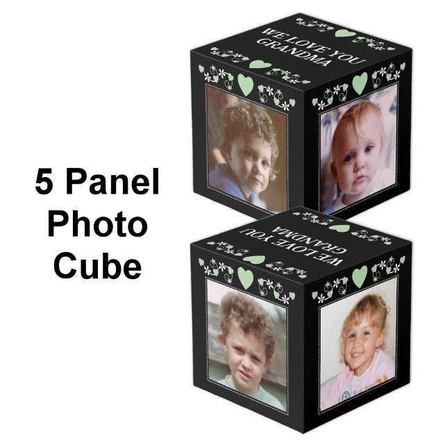 Cube Photo Ajouter 4 images que nous vous aimons grand-mère n (Créateur téléchargé)