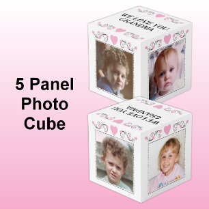 Cube Photo Ajouter 4 images que nous vous aimons grand-mère r