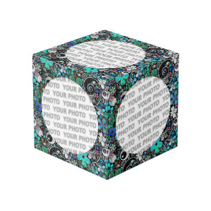 Cube Photo Arrondi en Carré Puissance de fleur de cadre 3 + v