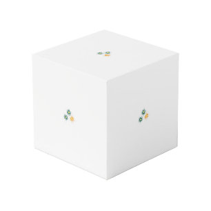 Cube Photo Banane jaune, bleu foncé vert, décoratif
