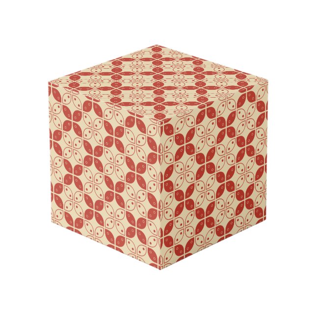 Cube Photo Batik Kawung, motif indonésien, javanais, ethnique (Angle devant)
